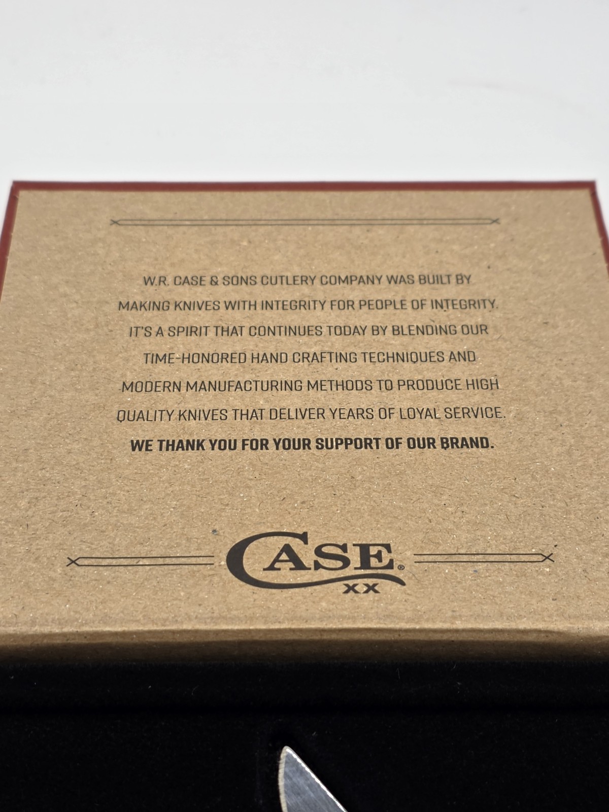 Case XX #10849 Brown Curly Maple Wood Smooth Trapper 7254 SS Cigar Box Knife