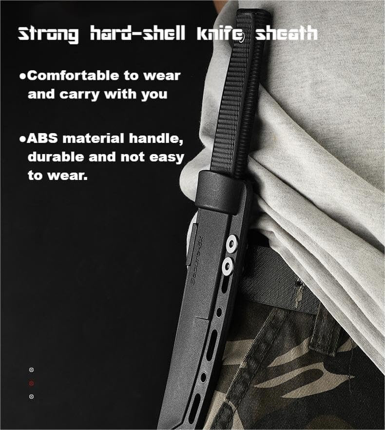 10″ Tanto Knife Fixed Plain Blade FRN Sheath Tang Tactical Combat EDC Boot