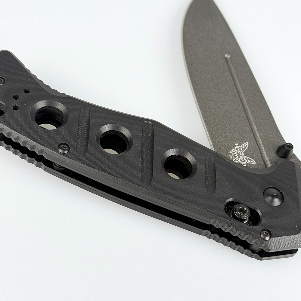Benchmade Adamas275GY-1 CruWear Drop-Point Black G10 Handle Folding Knife
