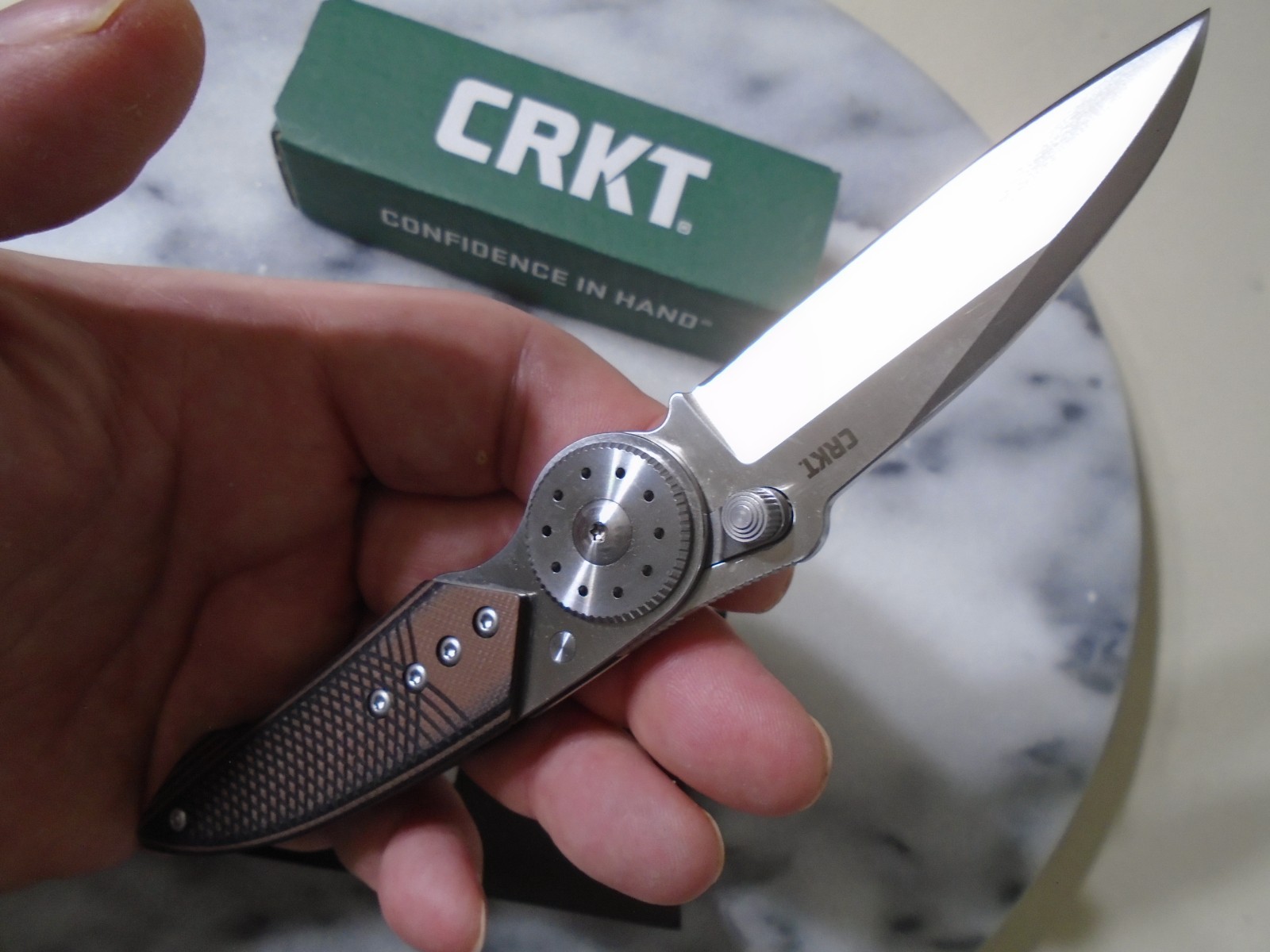 CRKT Walker Lock Pocket Knife 4200 14C28N Blade Steel G10 Sheepfoot Folder New