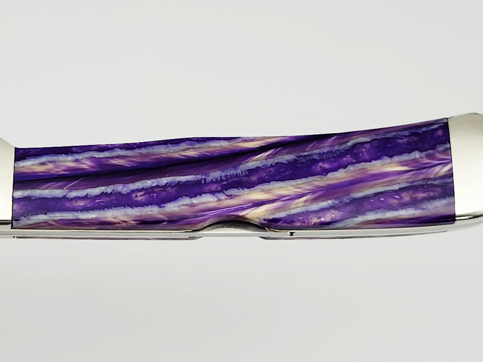 2025 Case XX USA SS Large Copperlock Knife 4 1/4″ Exotic Purple Bone Handles