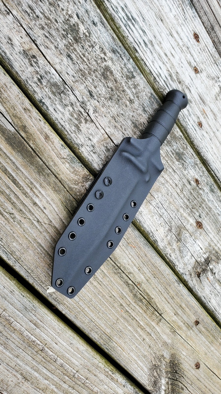 Custom Kydex sheath for GLOCK FIELD KNIFE 78 & 81, pancake style, belt clip (Bk)