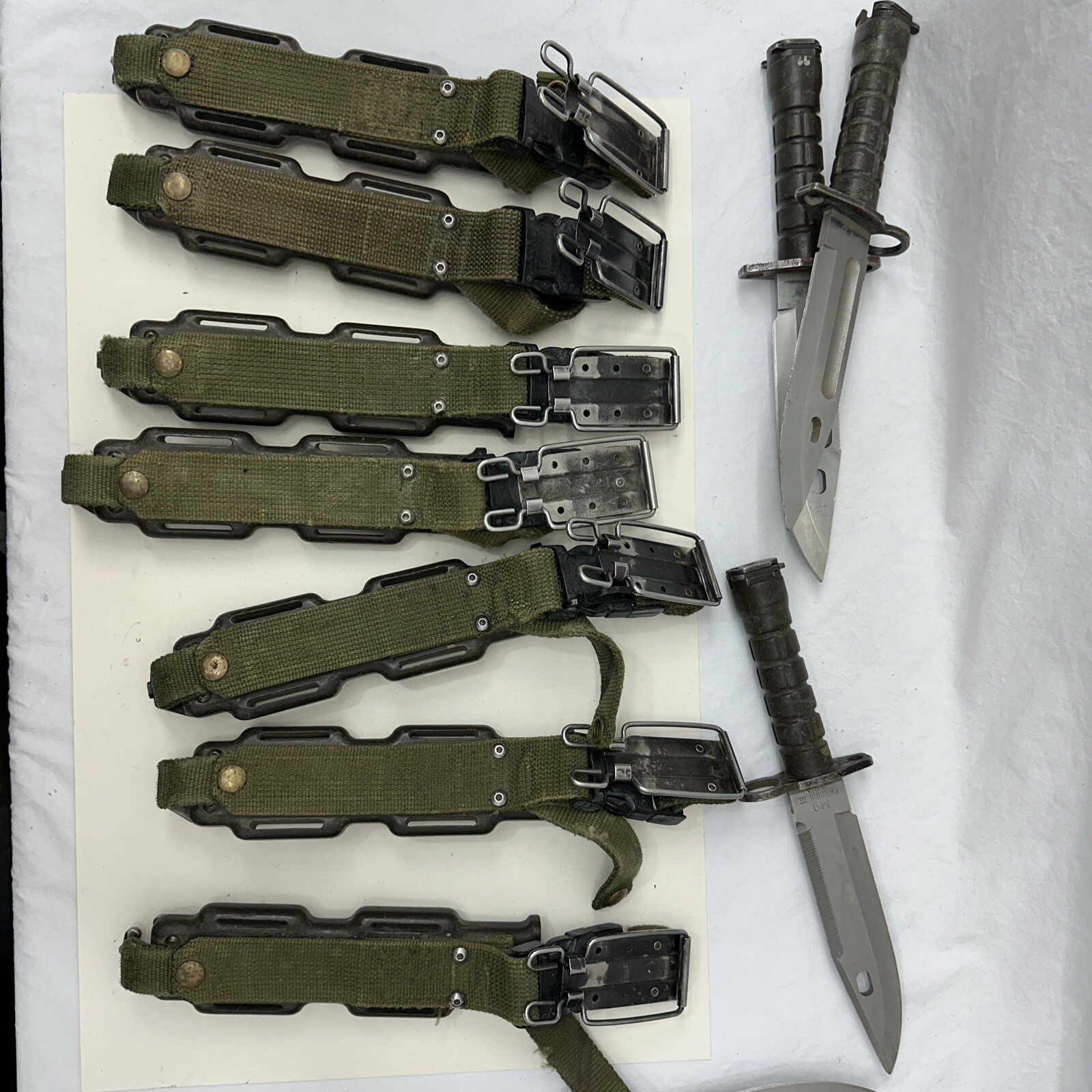 USGI Early M9 PHROBIS III Military Fixed Blade Fuller C Grade Long Strap Sheath