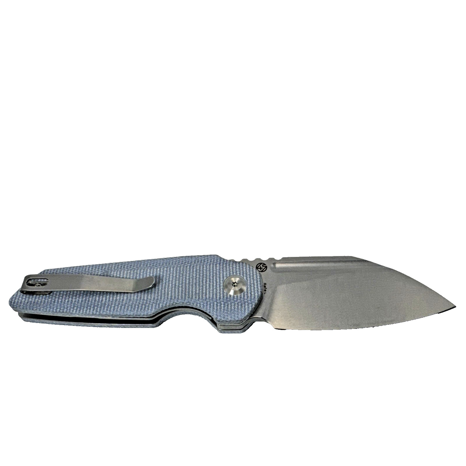 Tenable Rafe L Folding Knife Blue Micarta Handle Stonewashed SS Blade New