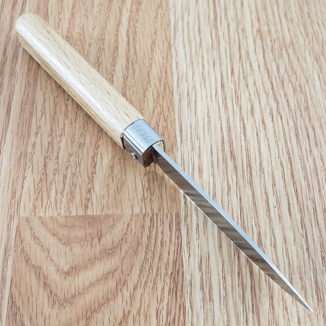 MAM Medium Folder Folding Knife 3.25″ Stainless Steel Blade Beechwood Handle