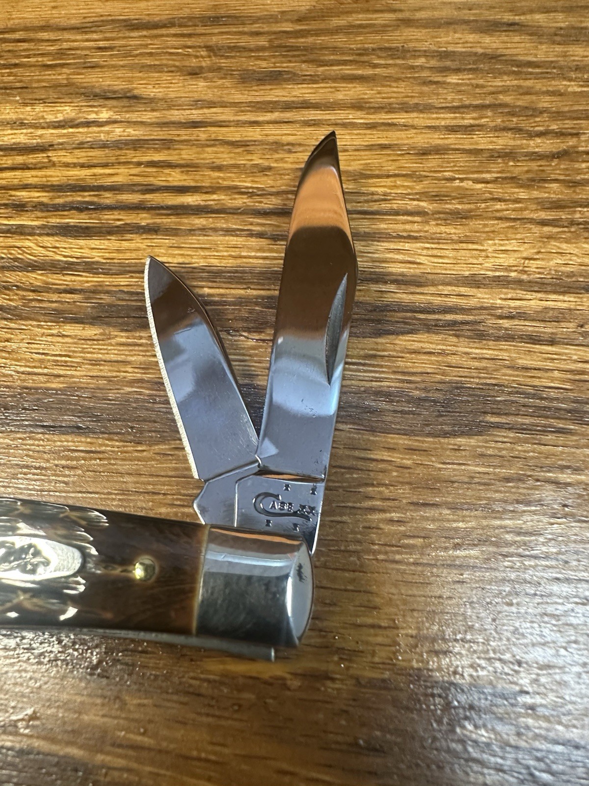 Case XX USA 2016 Burnt Amber Bone 62032 2 Blade Texas Jack. New!