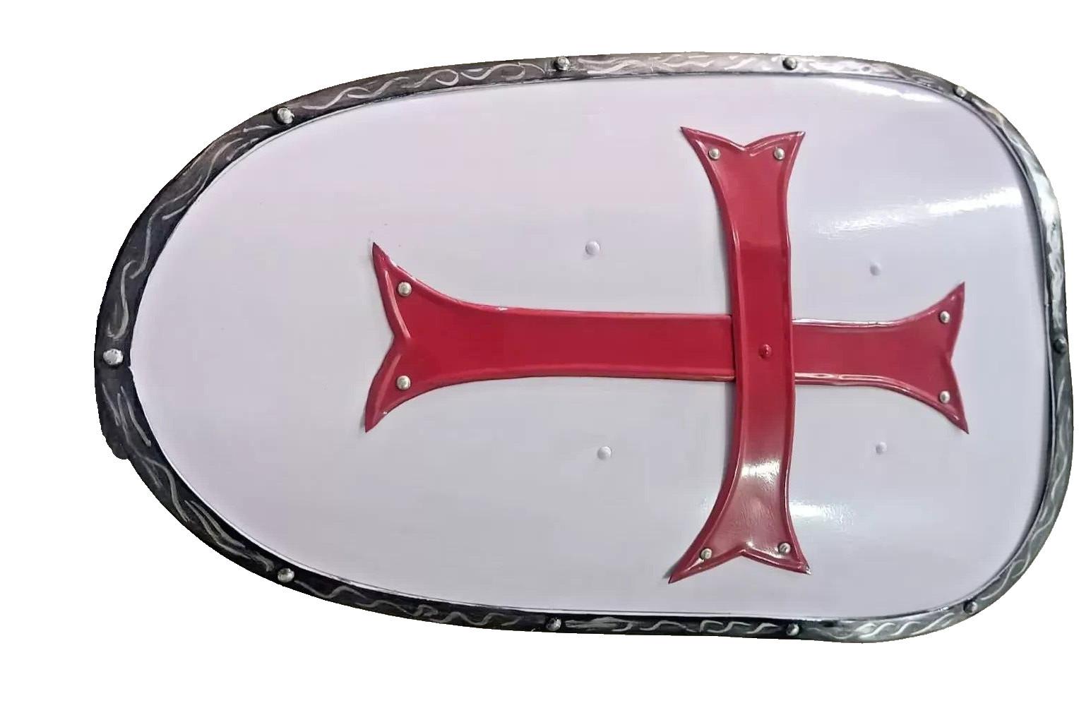 Medieval RED Cross Battle Armor HEATER shield Templar COSPLAY CRUSADER shield