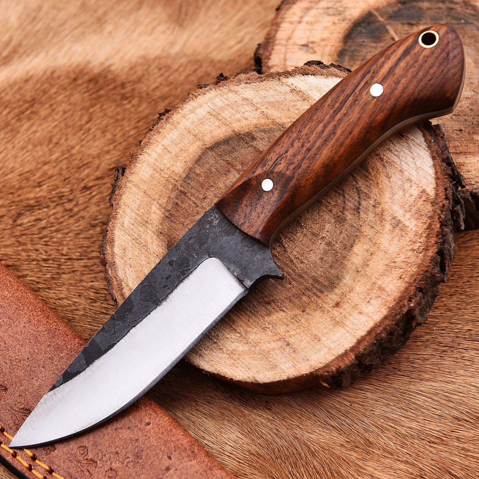 Full Tang Handmade High Carbon 1095 Steel Blade Skinning Hunting Knife 2925