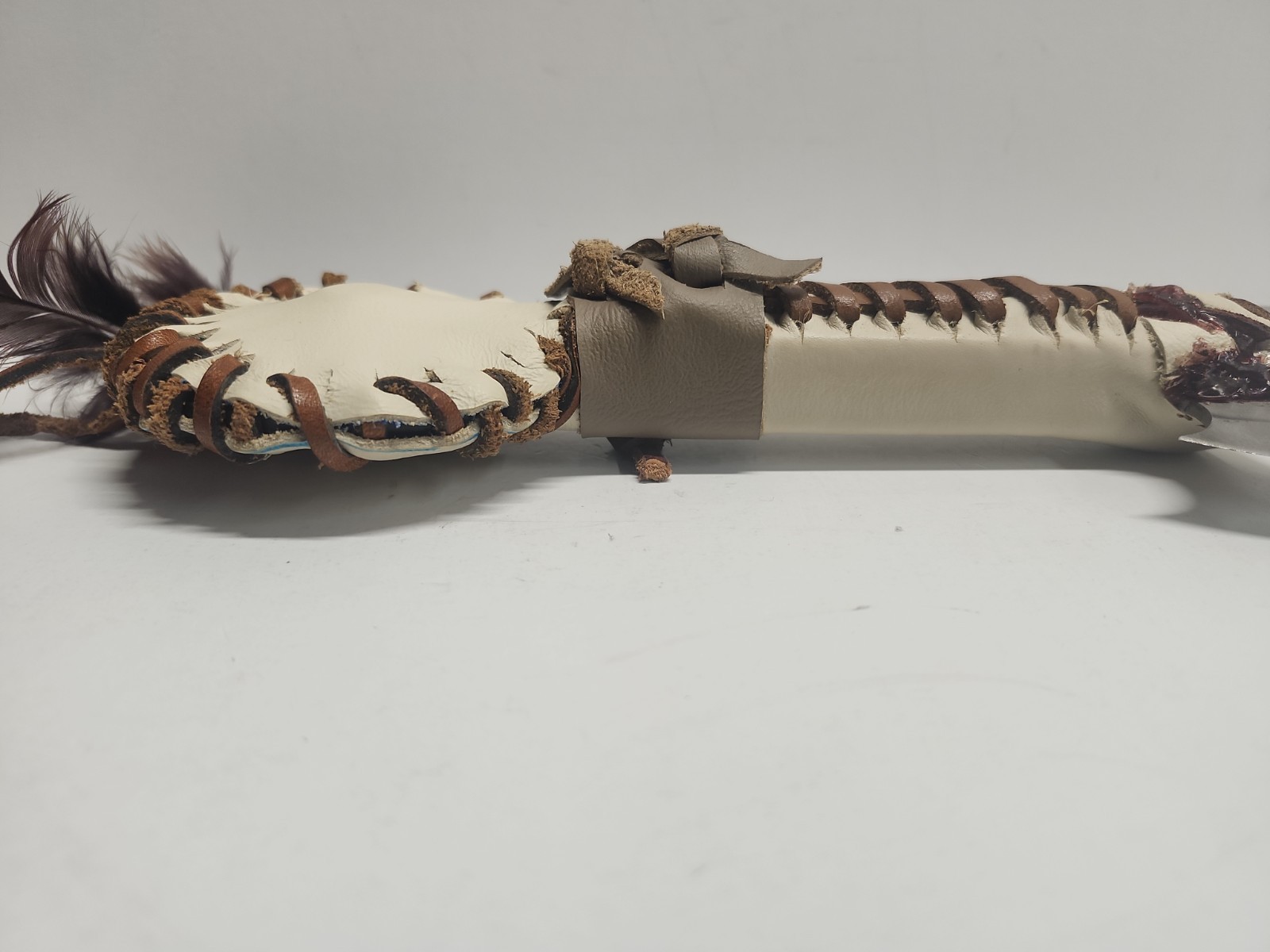 Tom Anderson Custom Fantasy Axe Set Double Blade Rawhide Leather Wrapped Signed