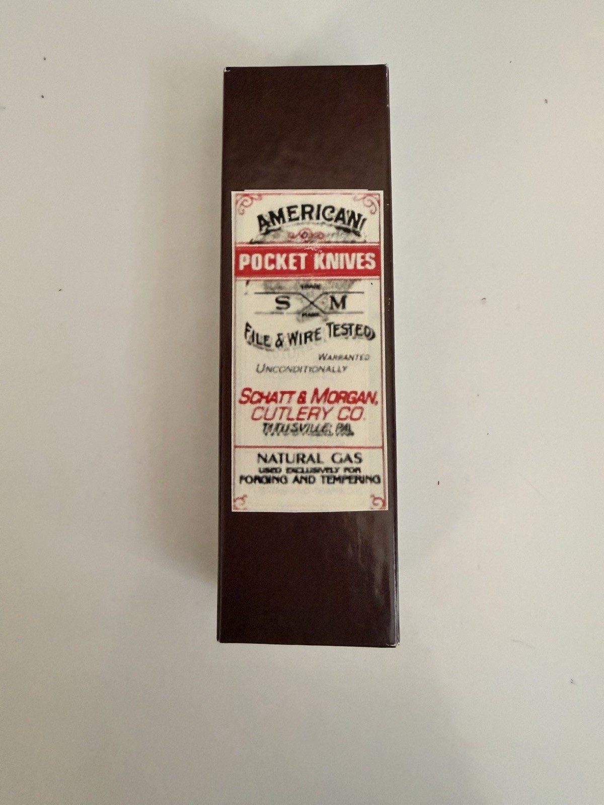 Schatt & Morgan #90 File & Wire Stag Single Clip Blade 1 of 50