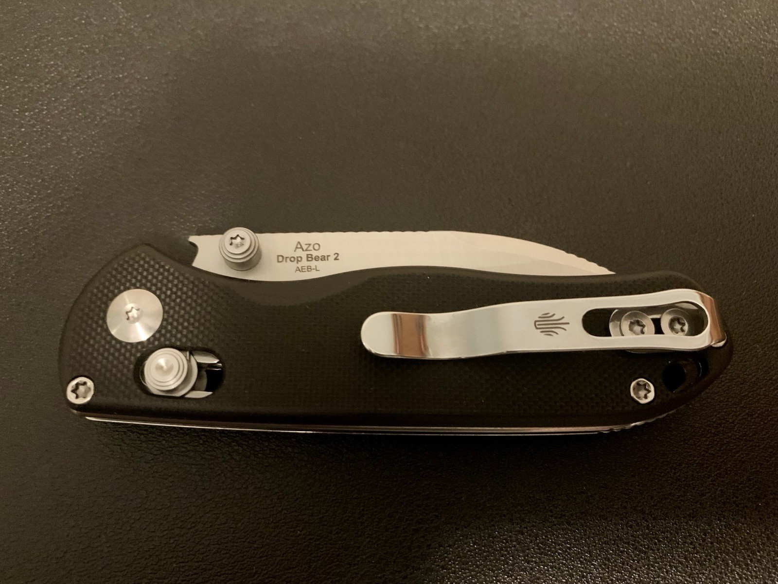 Kizer Drop Bear 2 V3619.2KD1 AEB-L 2.84” Blade Black G10 Clutch Lock Knife