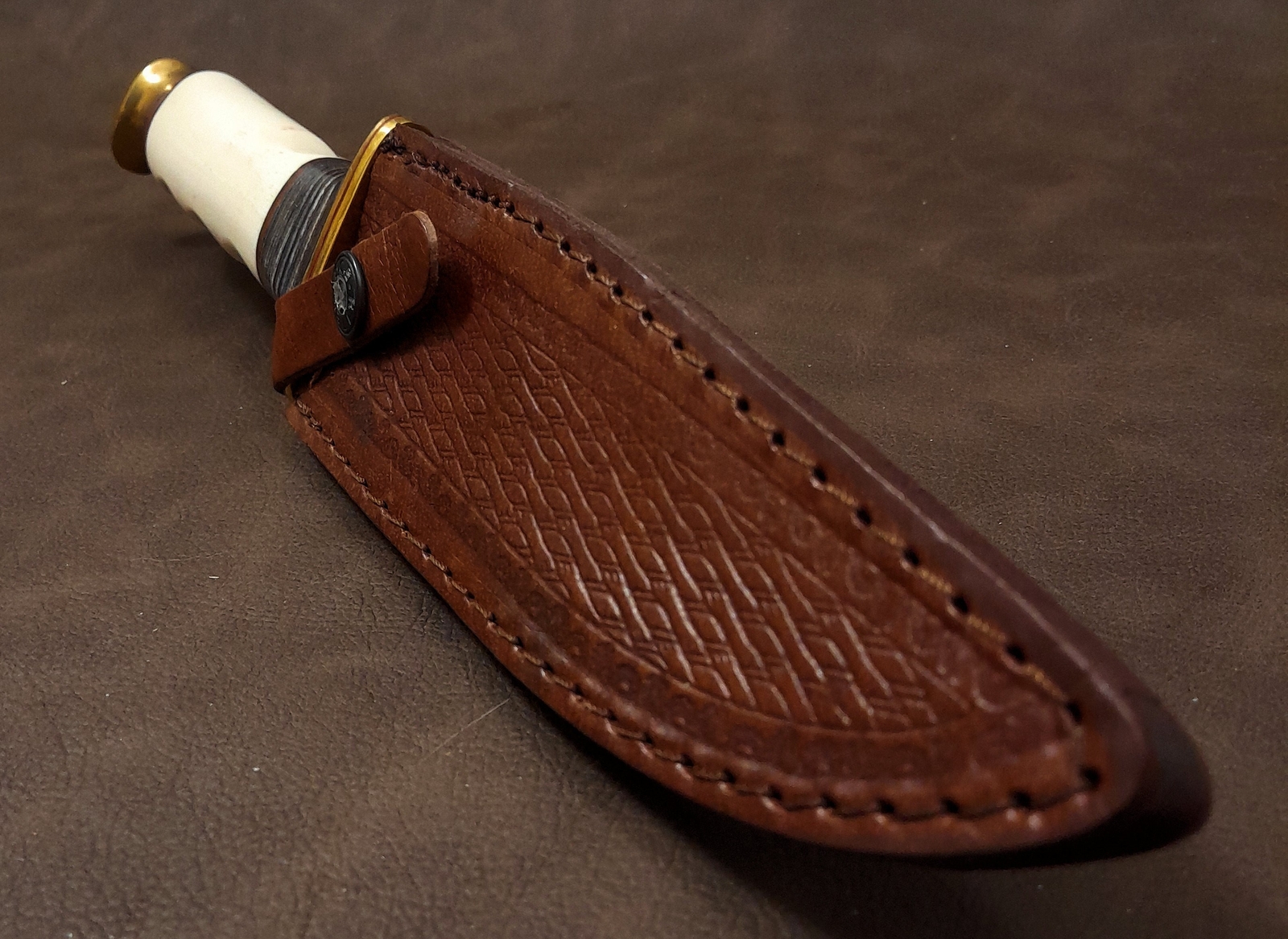 11.25″ Real Bone Fixed Blade Bowie Hunter EDC Knife