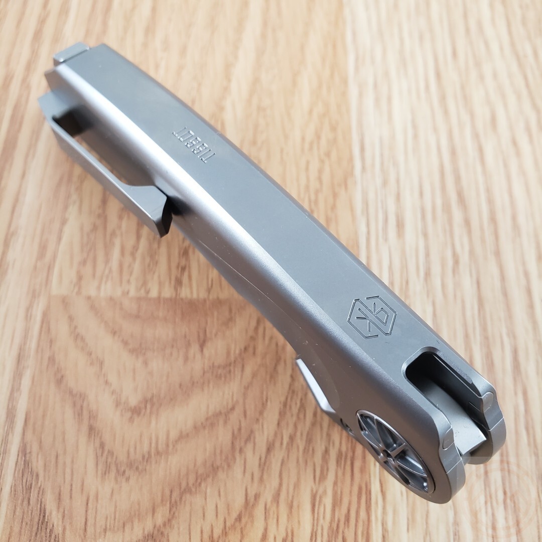 Rike Knife Tissto 1 Folding Knife 3.75″ Bohler M390 Steel Blade Titanium Handle