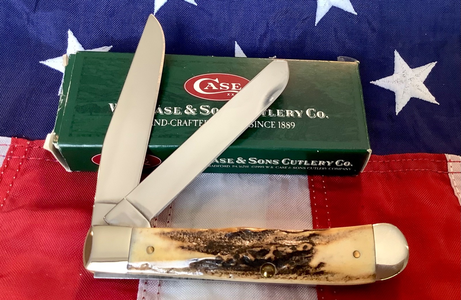 1st Run! Case xx 2006 Mdl# 5254 SS w/ Great Genuine India Stag Handles -NOS