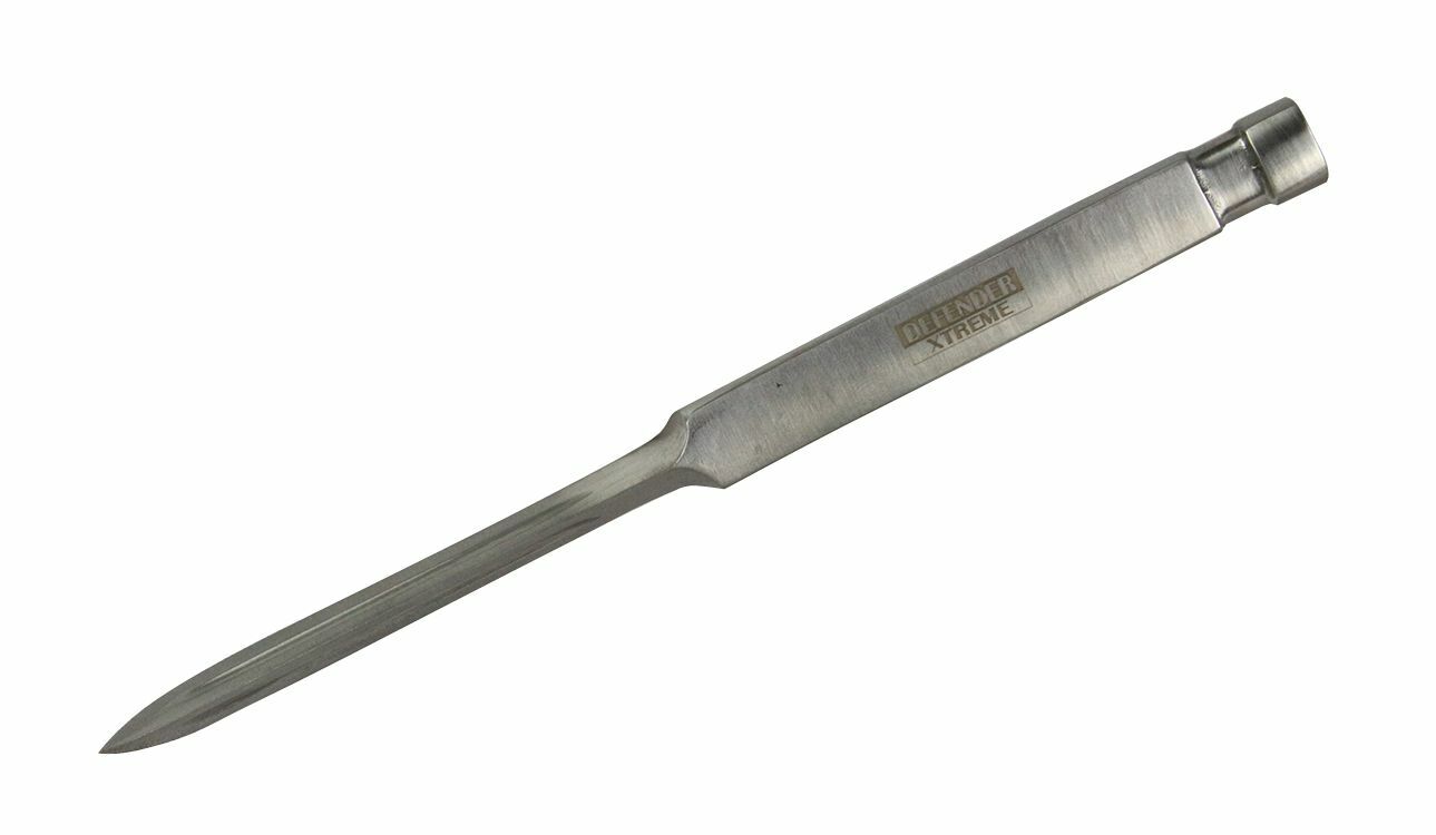 DEFENDER 7″ Solid Steel TRIANGLE SPIKE Quill Throwing Knife & Wrist Strap Sheath