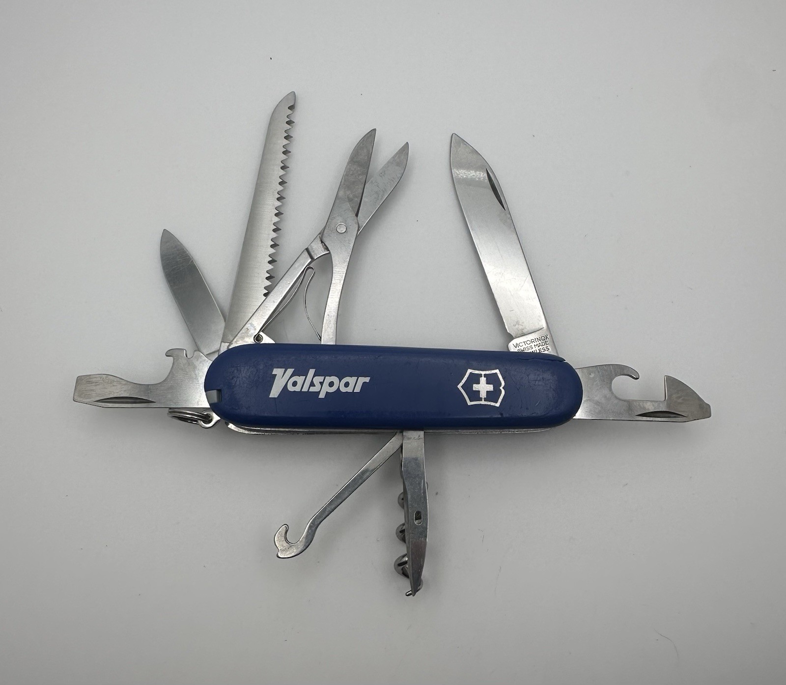 Blue Victorinox Swiss Army Knife 91mm Lot Branded Huntsman And Tinker Nice
