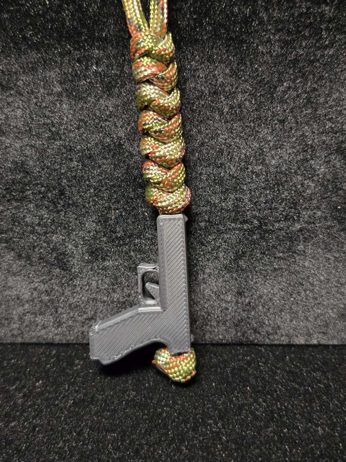 «Glock» EDC Folding/Fixed Knife Zipper Pull Paracord Lanyard 3d Printed Bead