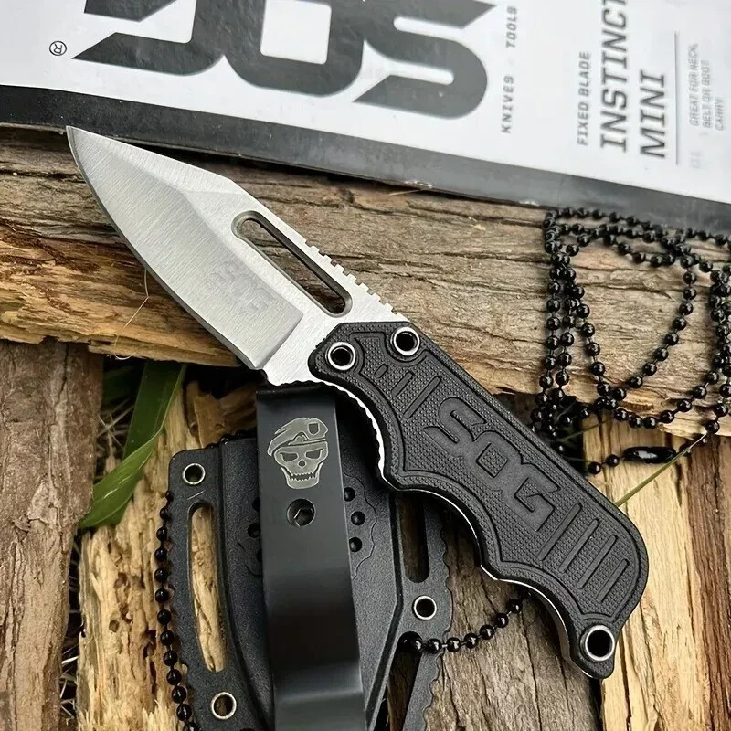 SOG Instinct Mini EDC Full Tang Fixed Blade G10 Knife & Sheath – USA SELLER