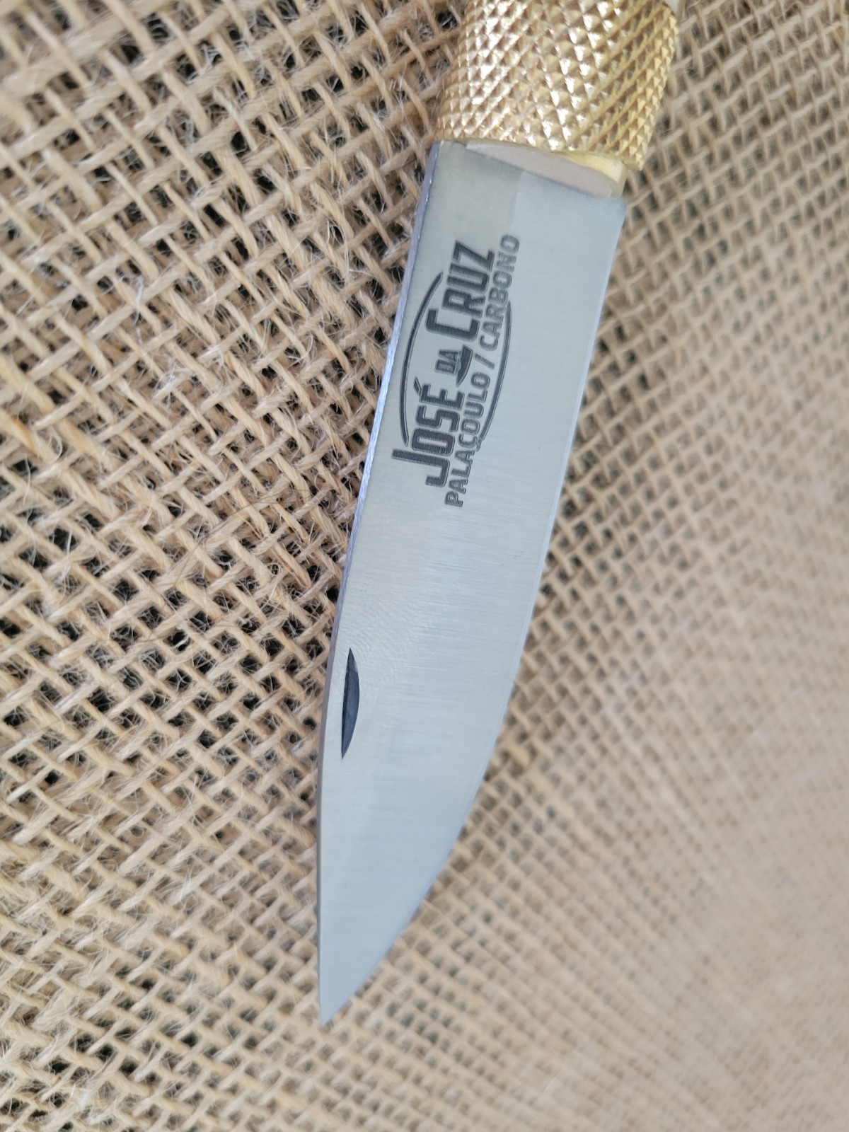 JOSE DA CRUZ Large Rustica Folding Knife 3.25″ Carbon Steel Blade Wood Handle