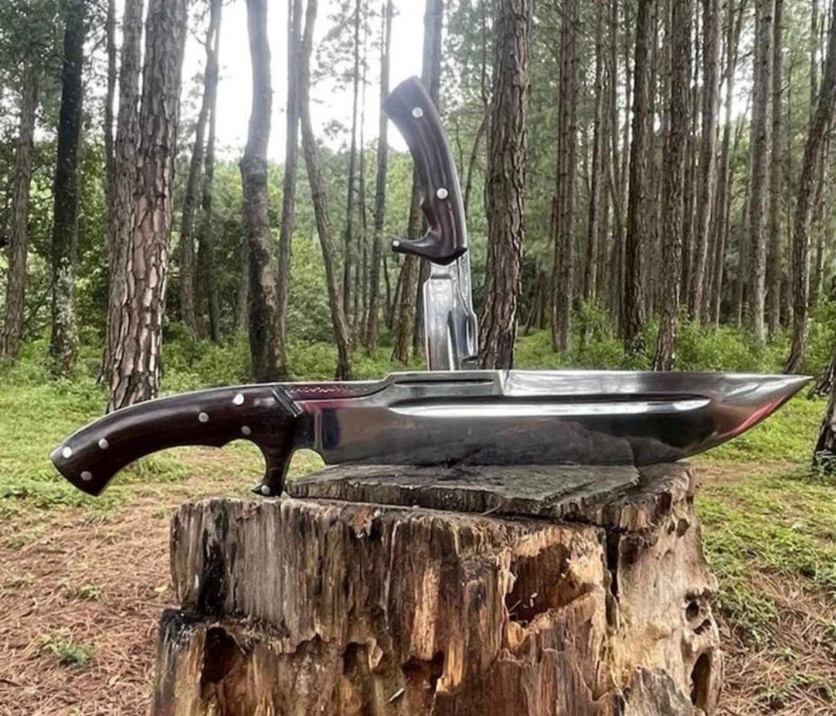 20″ Handmade Survival Machete Knife | Carbon Steel Blade | Hunting Camping Knife