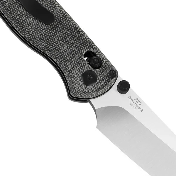 Kizer Drop Bear 2 Folding Knife Black Micarta Handle Nitro-V Plain V3619.2KS1