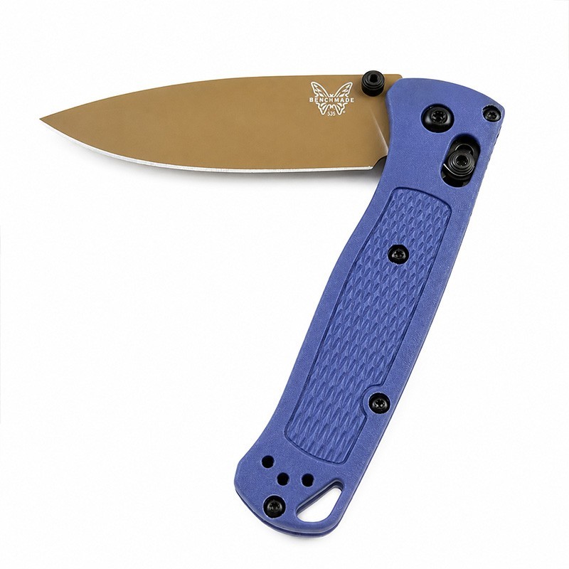 Benchmade Bugout 535FE-05 Crater Blue Grivory Handle S30V Blade Folding Knife