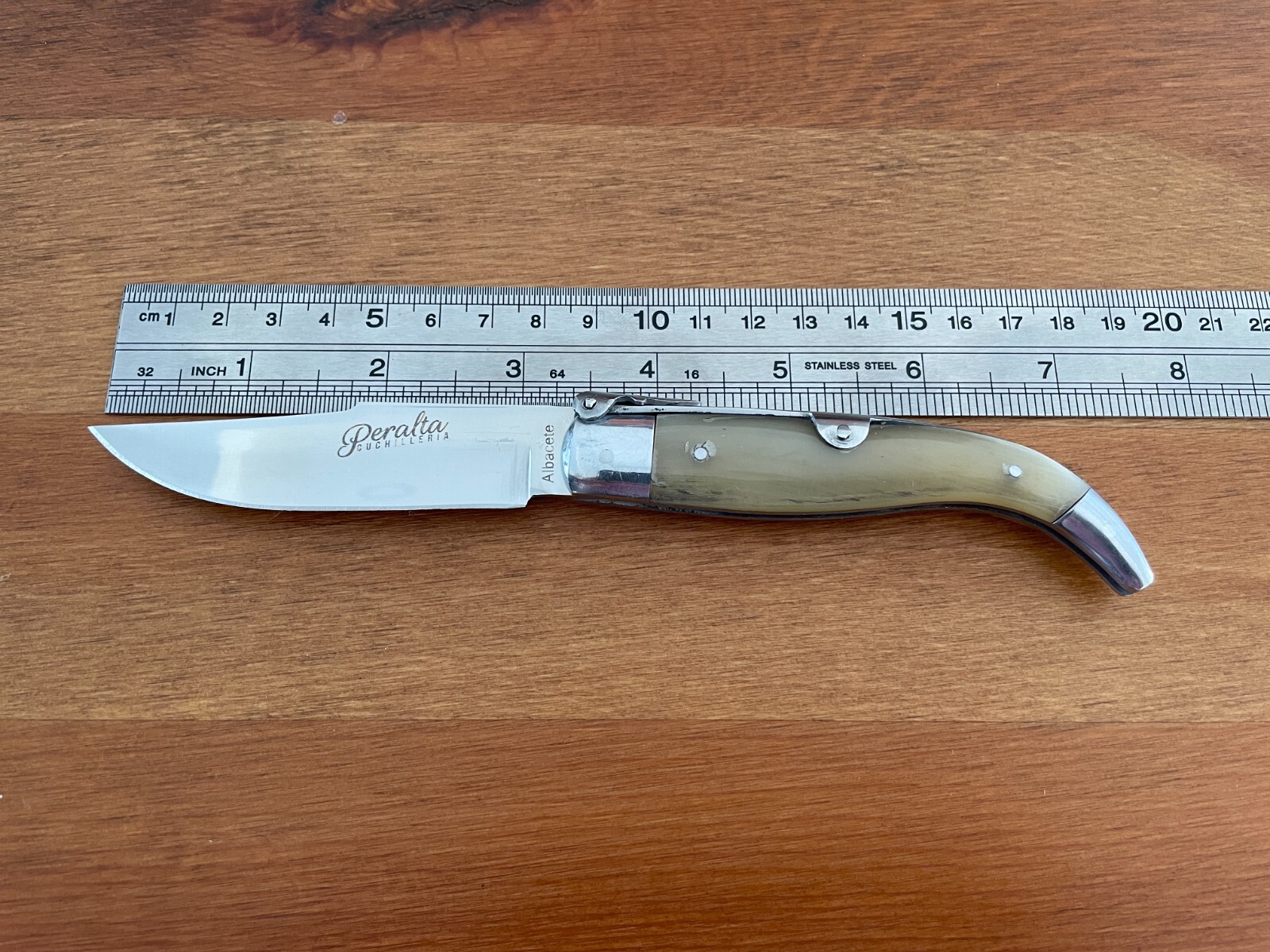 3.3” Spanish Navaja Teja Pocket Knife Bull Horn Handcrafted – USA Seller