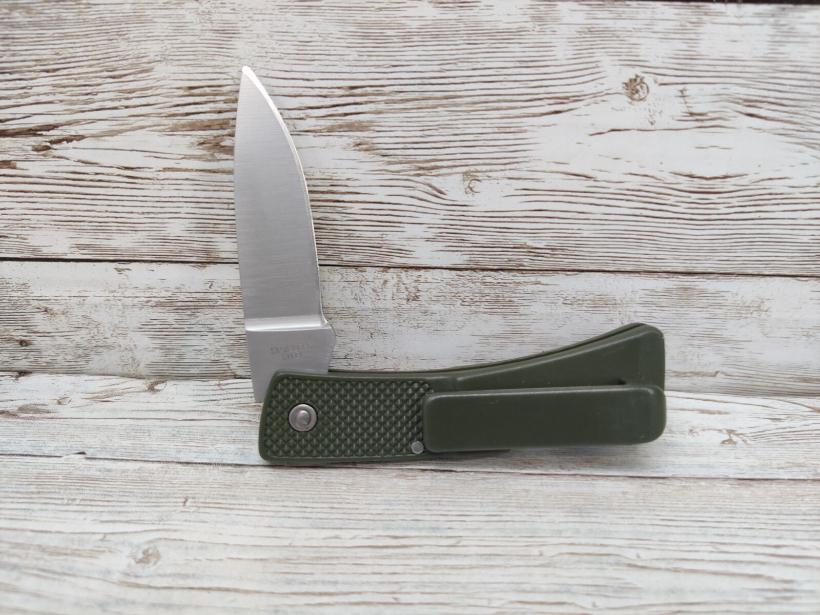 Mini 420 Stainless Steel Folding Pocket Knife, Back Lock Pocket Clip
