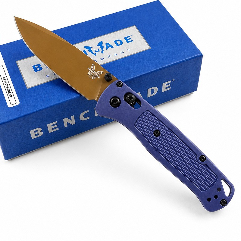 Benchmade Bugout 535FE-05 Crater Blue Grivory Handle S30V Blade Folding Knife