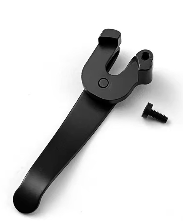 Black Stainless Steel Pocket Clip Fits 91mm Victorinox Swiss Army Knife w/Screw