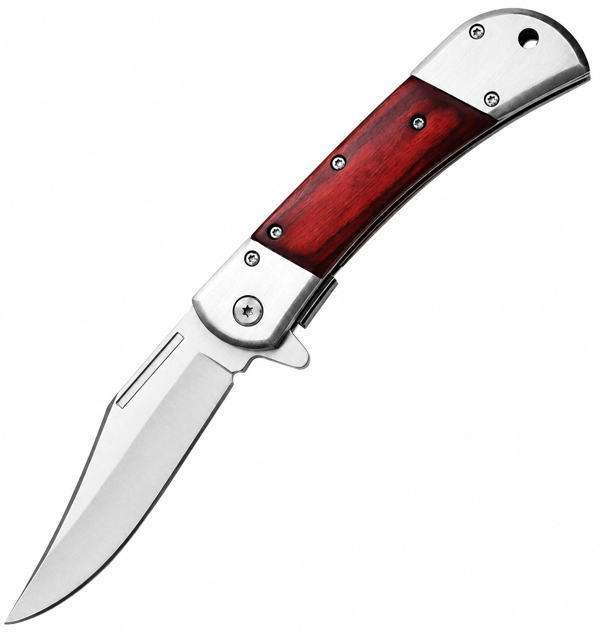 8.75” Wood Tactical Spring Assisted Open Blade Folding Pocket Knife Hunting -USA