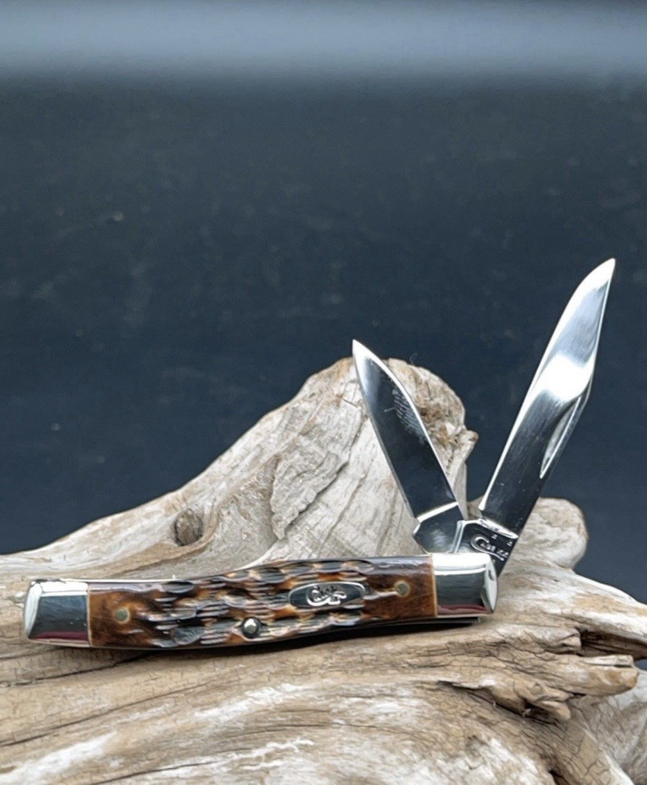 Case XX USA 2016 Burnt Amber Bone 62032 2 Blade Texas Jack. New!