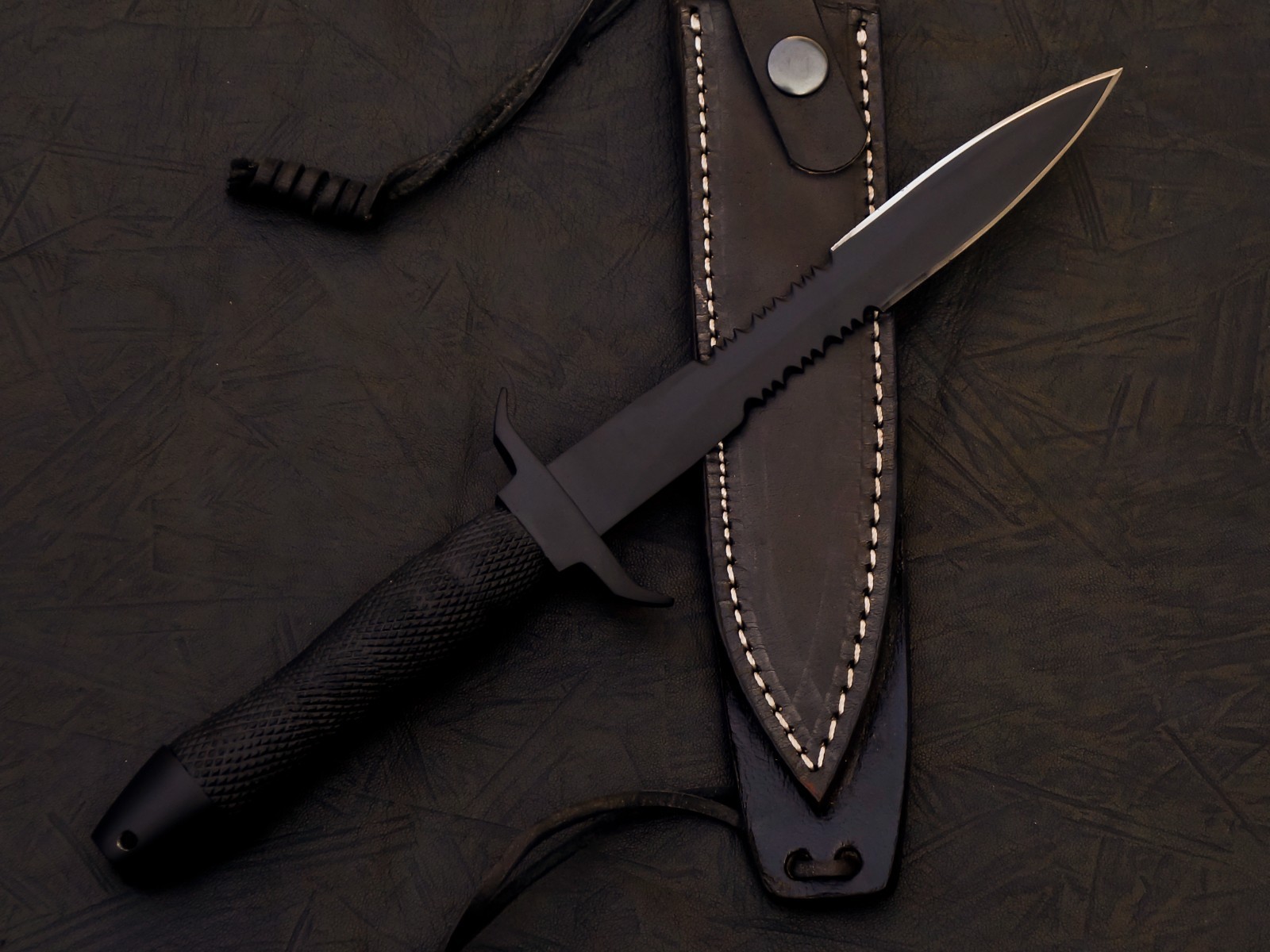 Hand Made Gerber MK-II Dagger REPLICA In 12C27 Steel w/checkered Aluminum Handle