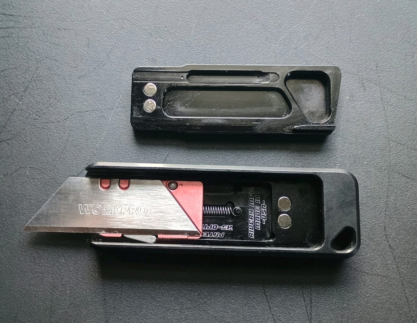 Rivery Zero-G Utility Knife Original Pattern Black Aluminum ZGO-U-6061-BLK