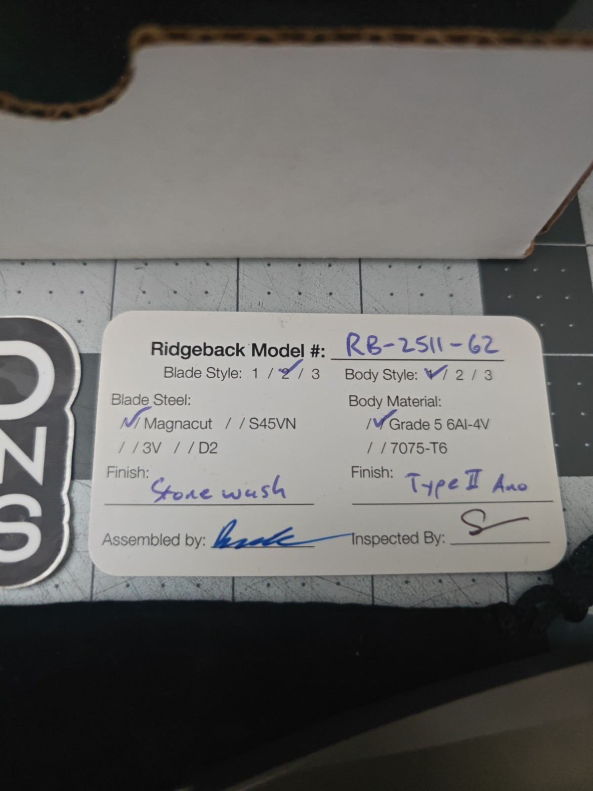 Dead Reckon Ridgeback Magnacut Titanium Integral Button Lock Knife USA Made