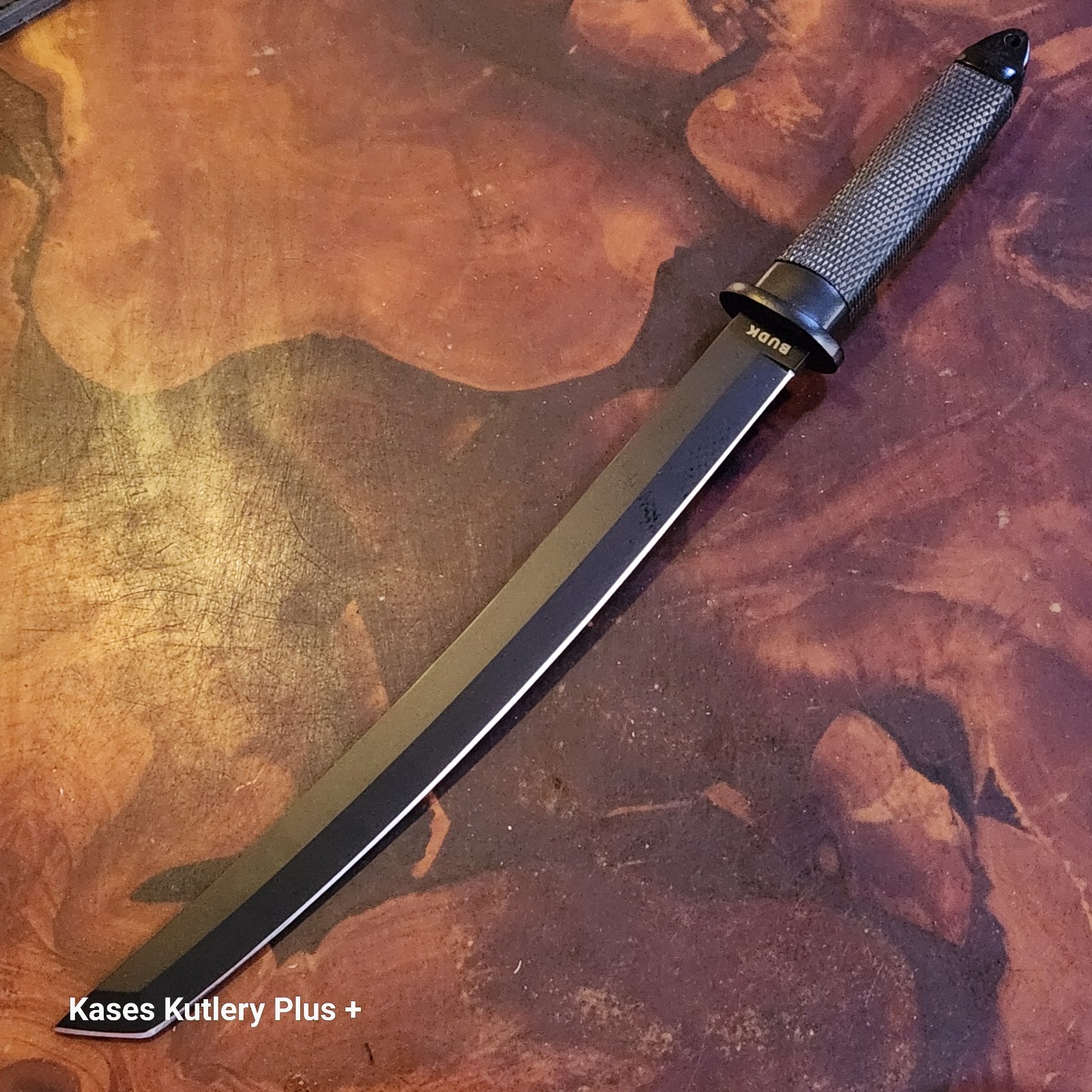Bud K BK1217 Katana Fixed Blade Knife W/Sheath 16.5″ Overall Tanto SS China