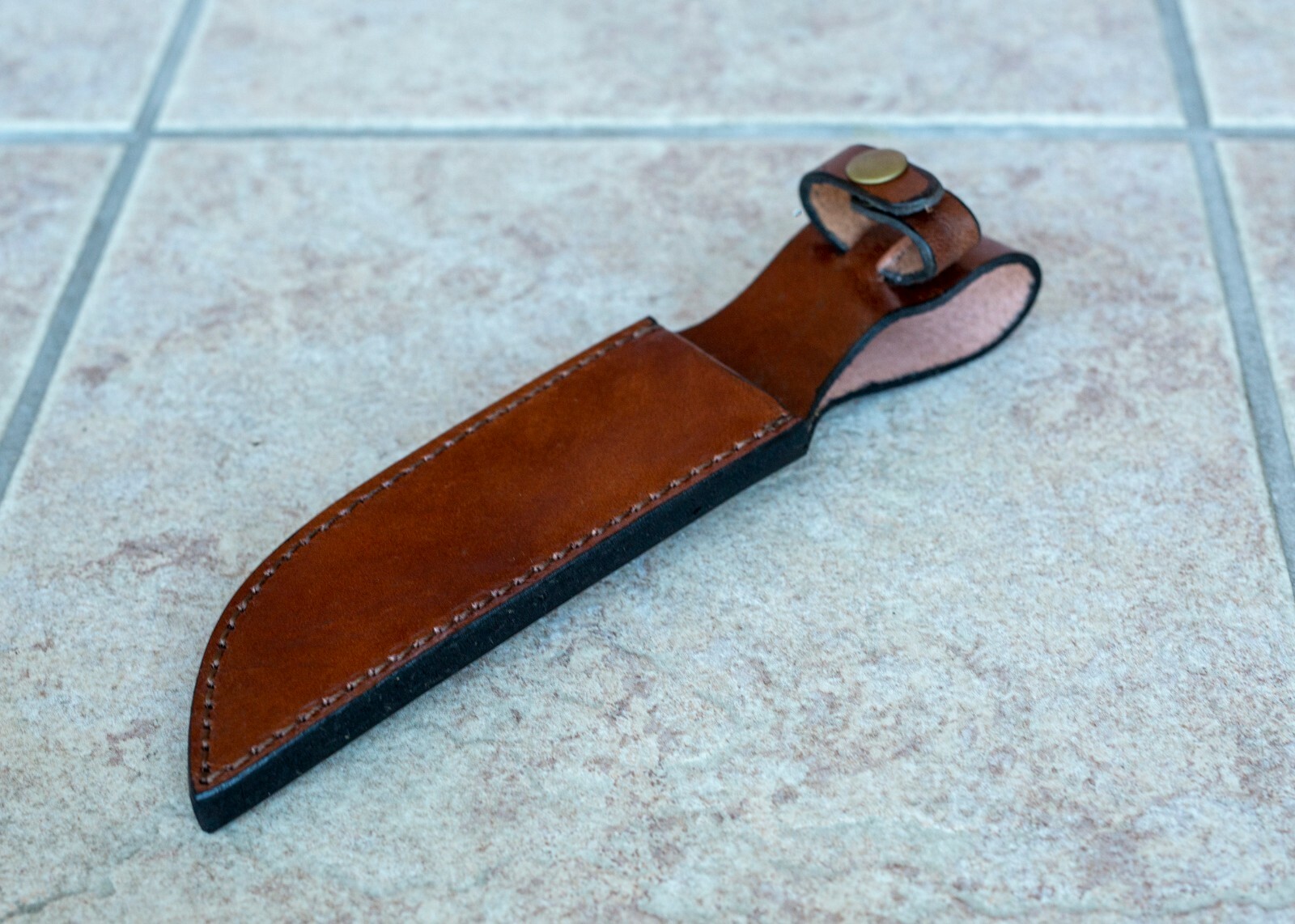 Handmade Top Grain Brown Leather Sheath, 10″ Overall, Fits Blades 5.5″ – 6″