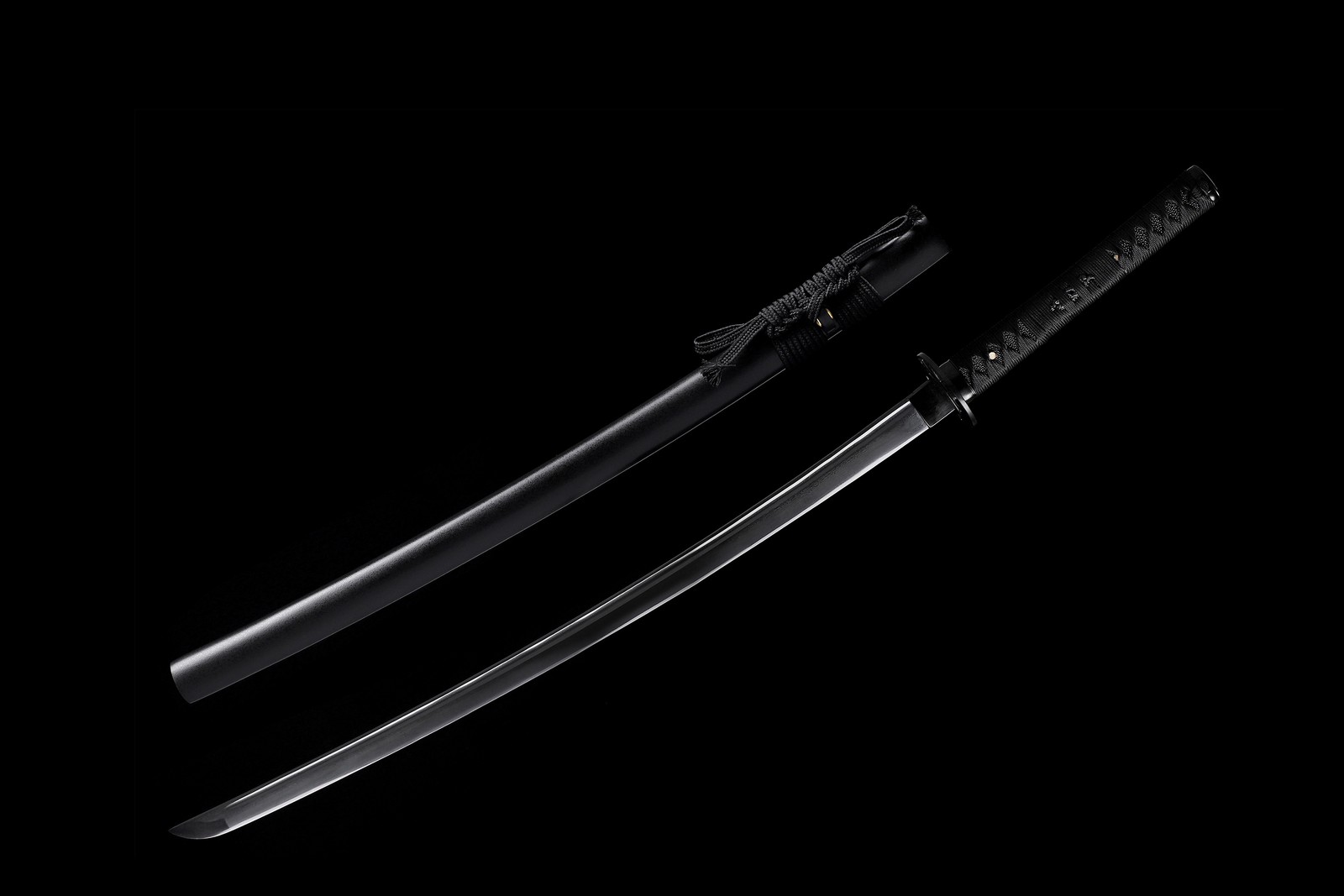 Handmade Japanese Samurai Katana Sword Damascus Folded Steel Full Tang Sharp