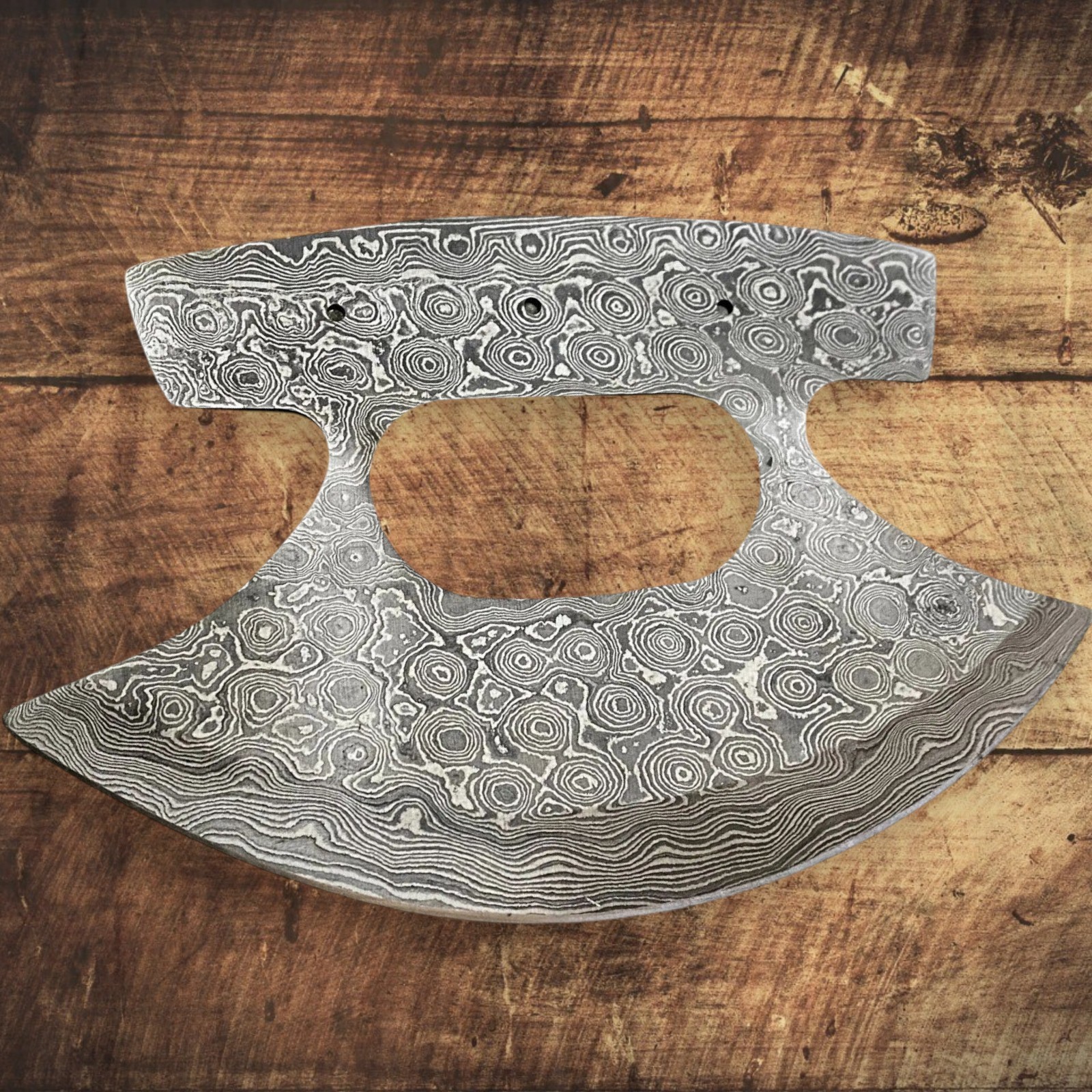 Ulu Blade Blank Damascus Steel Alaskan Skinner Knife Making DIY Project 7.5 Inch