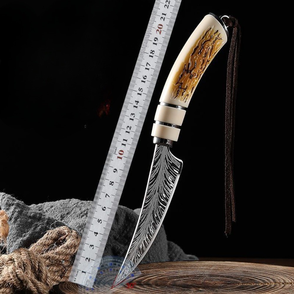 Custom Handmade Damascus Steel 8.6″Full Tang Skinner Hunting Knifes US-W/Sheaths