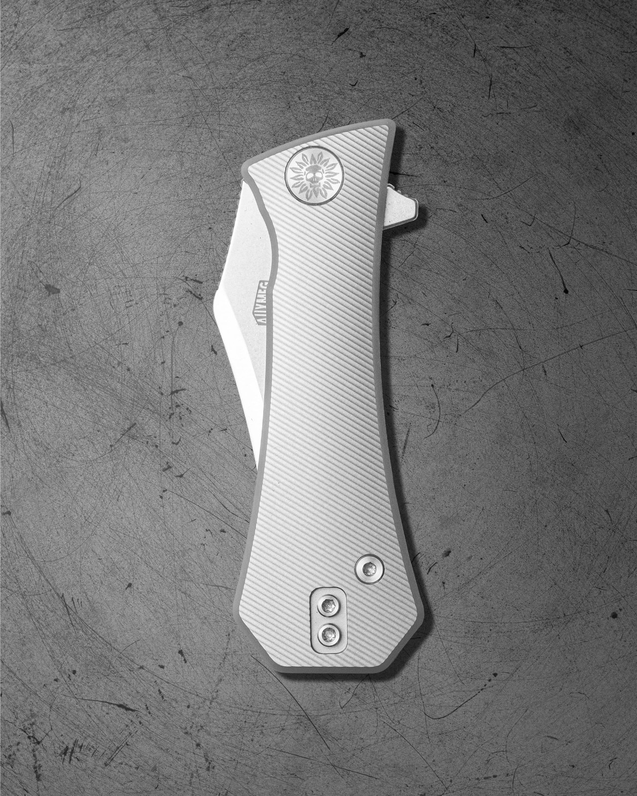 Auxiliary Manufacturing Folding Knife 2.75″ M390 Steel Blade Titanium Handle