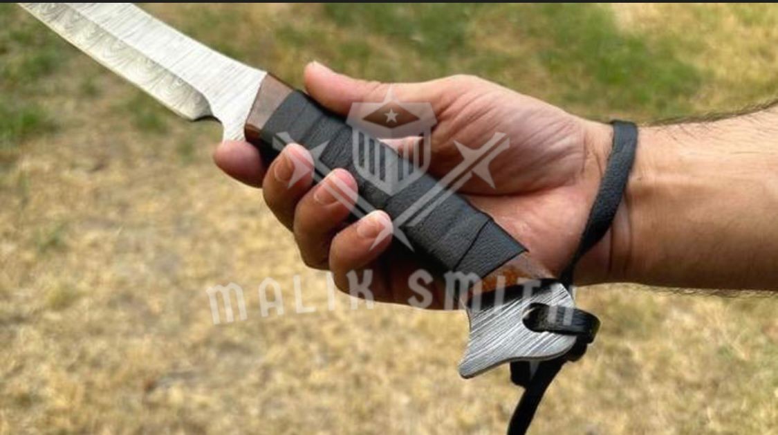 25″ CUSTOM HANDMADE D2 STEEL HUNTING TANTO SWORD WITH SEATH