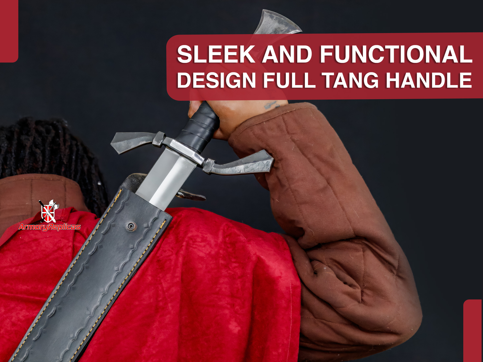 Hand-Forged Medieval Longsword | Full Tang | High Carbon Spring Steel w/ Sheath