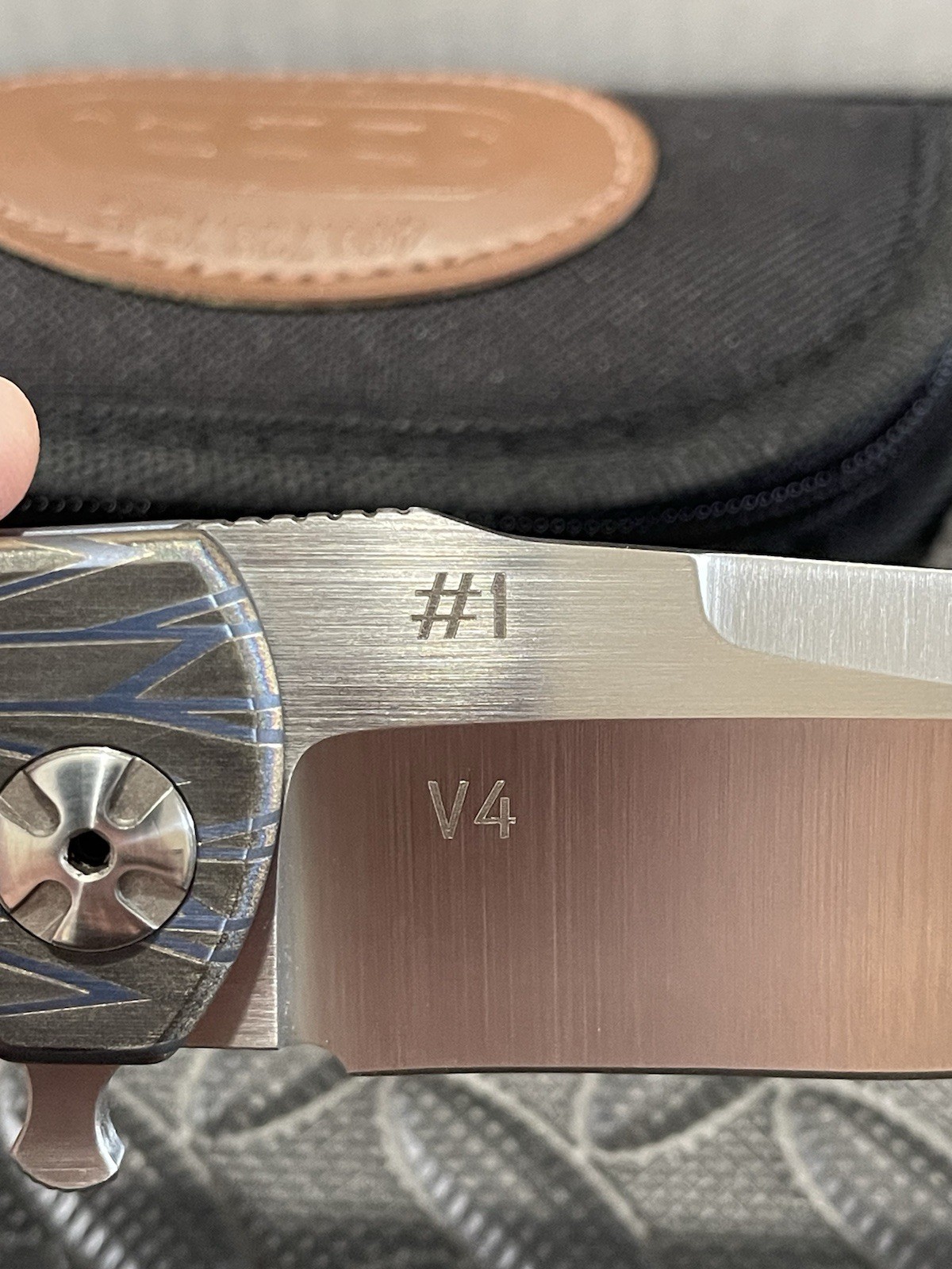 Darrel Ralph Knives – Dominator V4 – Anodized Titanium Scales w/ a S35VN Blade.