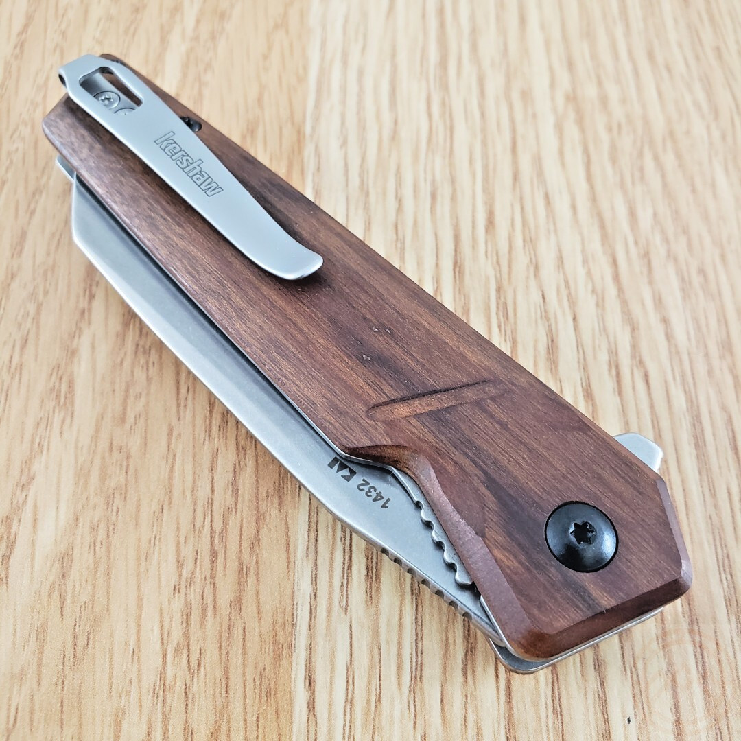 Kershaw Avert Linerlock Assisted Folding Knife 3.25″ Stainless Blade Wood Handle