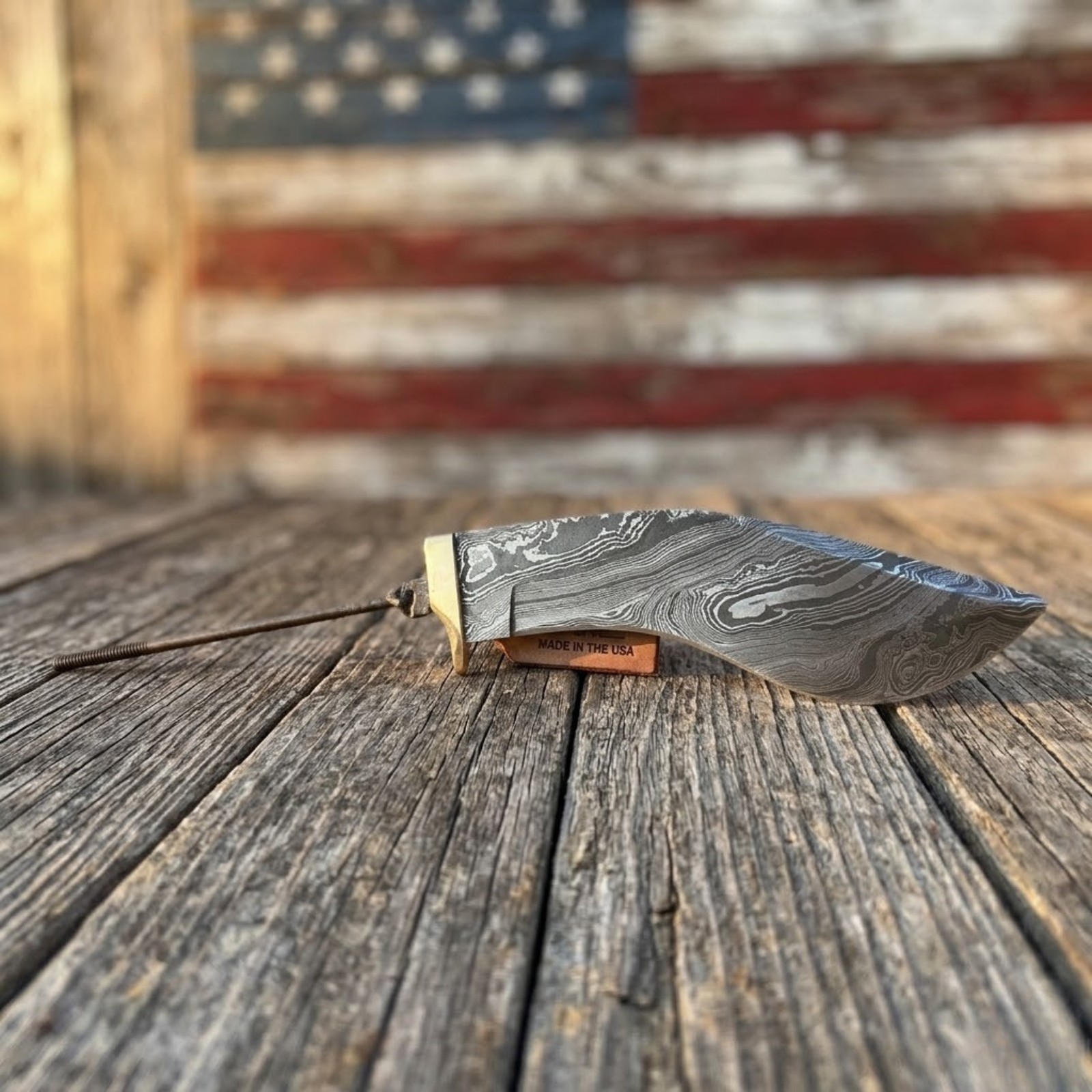 Damascus Tracker Knife Blank – Hand Forged DIY Survival Blade – Brass Guard 2026