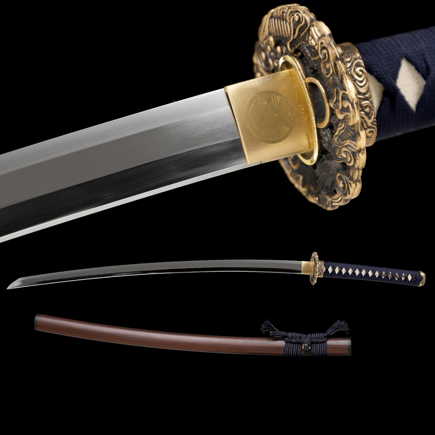 Katana Sword Clay Tempered L6 Steel Suguha Hamon (直刃) Samurai Sword Full Tang