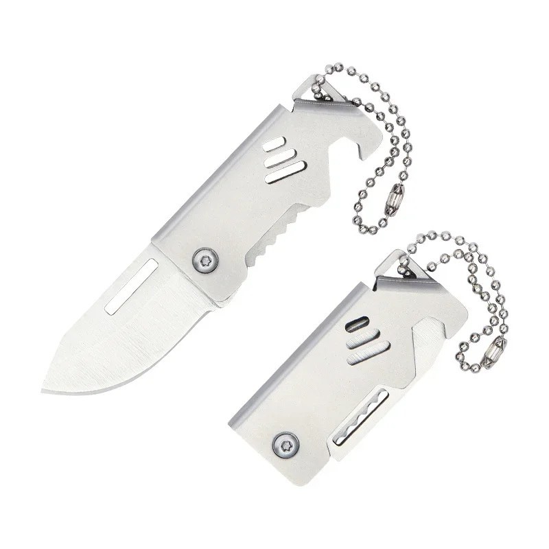 Mini EDC Foldable Pocket Knife Keychain Survival Tool Bottle Opener || US SELLER