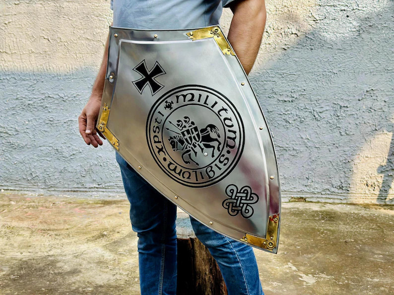 Templar Knight King Shield Replica Ideal Christmas Gift for Boys and Collectors