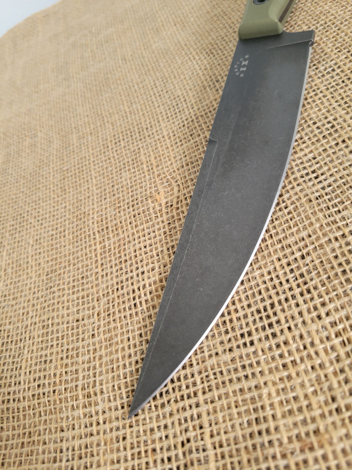 Station IX The Partisan Fixed Knife 8″ 1095HC Steel Blade Green Micarta Handle